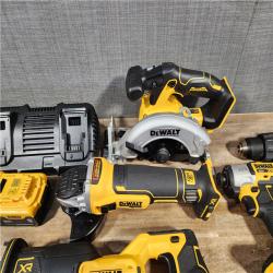HOUSTON LOCATION - AS-IS DEWALT 20-Volt XR Lithium-Ion 6-Tool Cordless Combo Kit with (2) 5.0 Ah Battery Packs and Charger