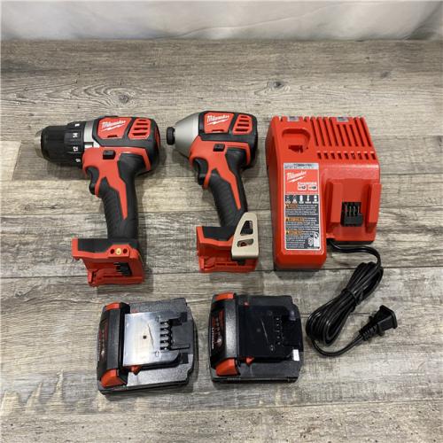 AS-IS Milwaukee 18V Lithium-Ion Cordless Drill Driver/Impact Driver Combo Kit