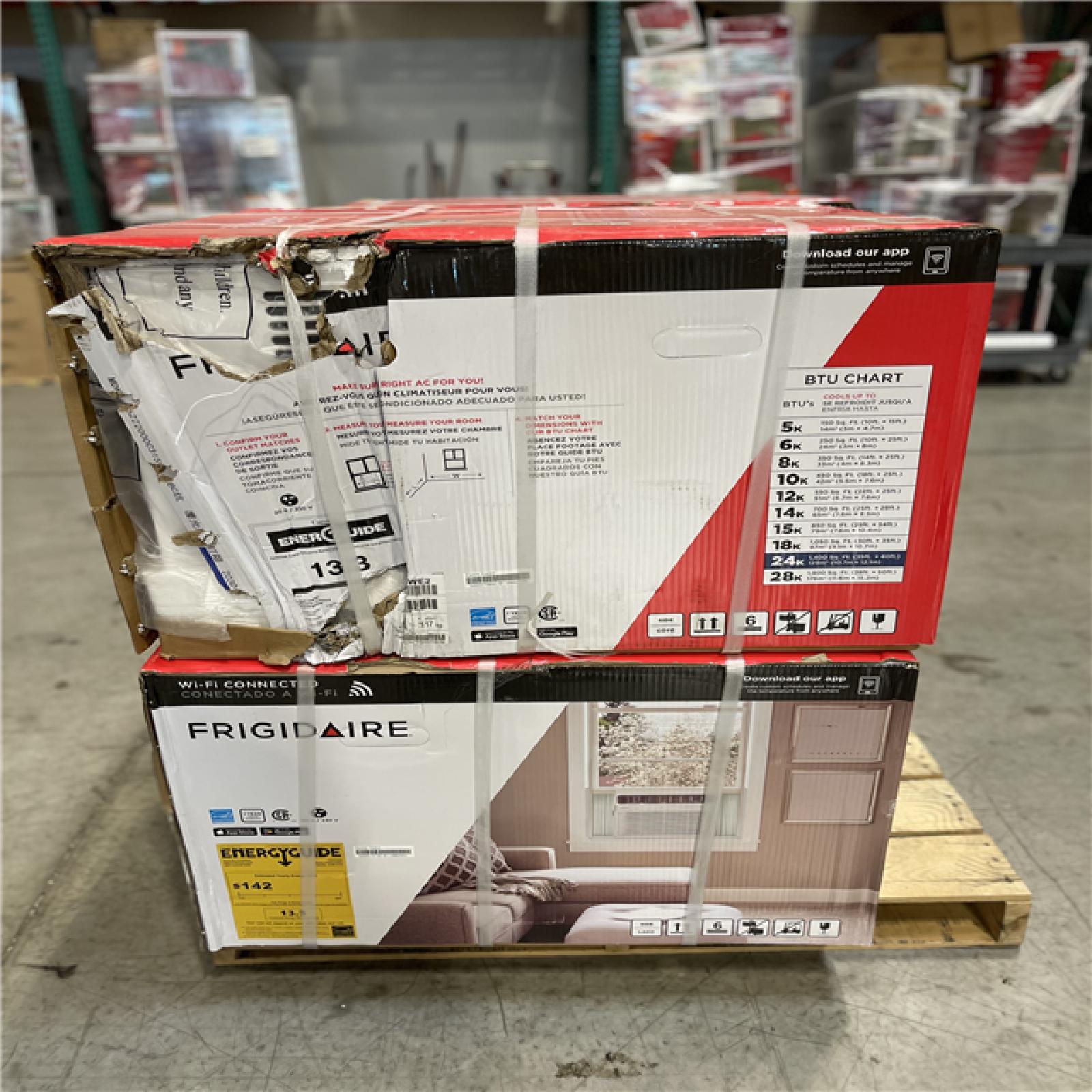 DALLAS LOCATION - Frigidaire 24 000 BTU 230-Volt Inverter Technology Window Room Air Conditioner Cools 1400 sq. ft. PALLET-(4 UNITS)