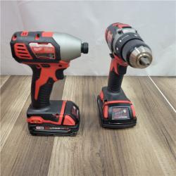 AS-IS Milwaukee M18 18V Cordless Brushed 2 Tool Drill/Driver and Impact Driver Kit
