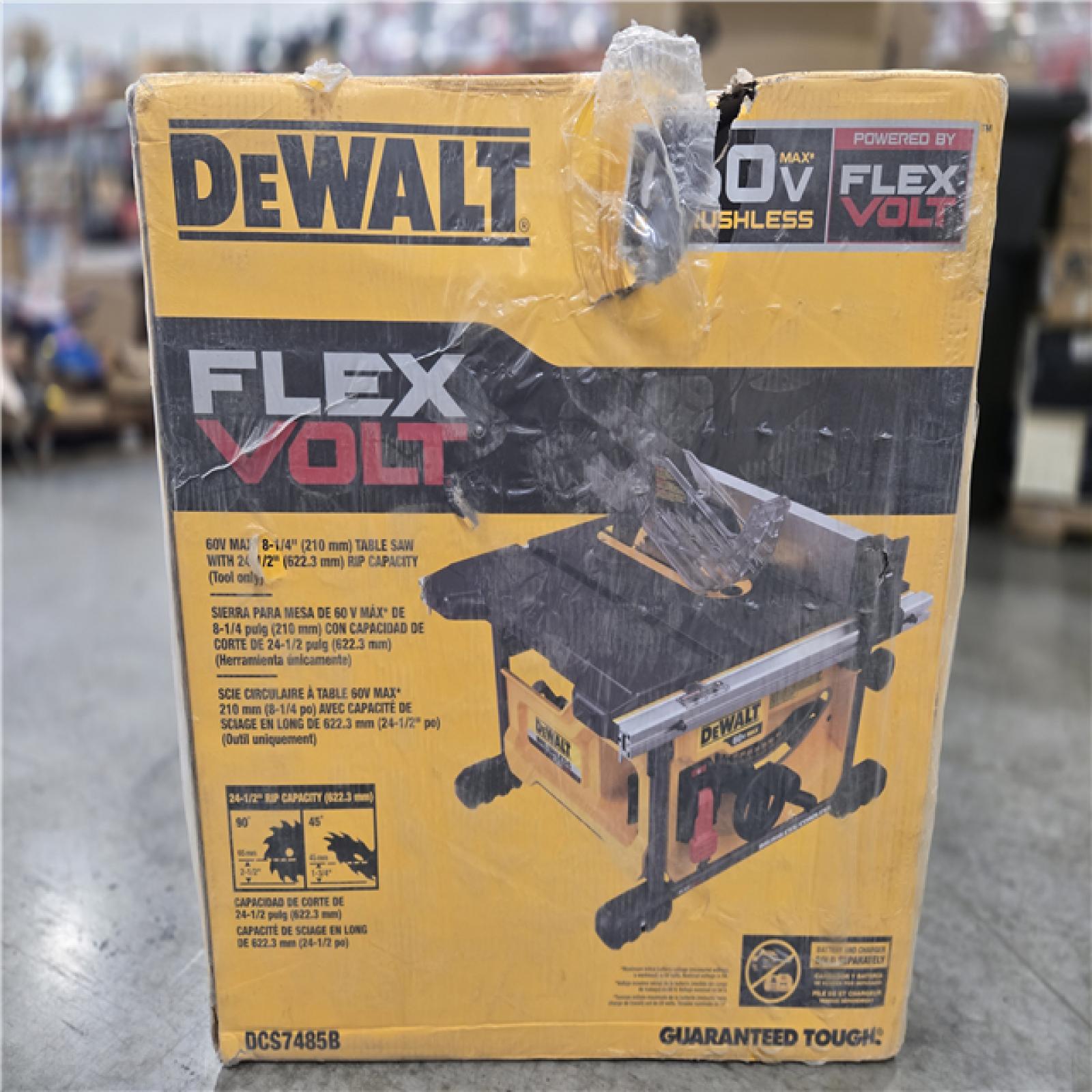 NEW! - DEWALT FLEXVOLT 60V MAX Cordless Brushless 8-1/4 in. Table Saw Kit (Tool Only)