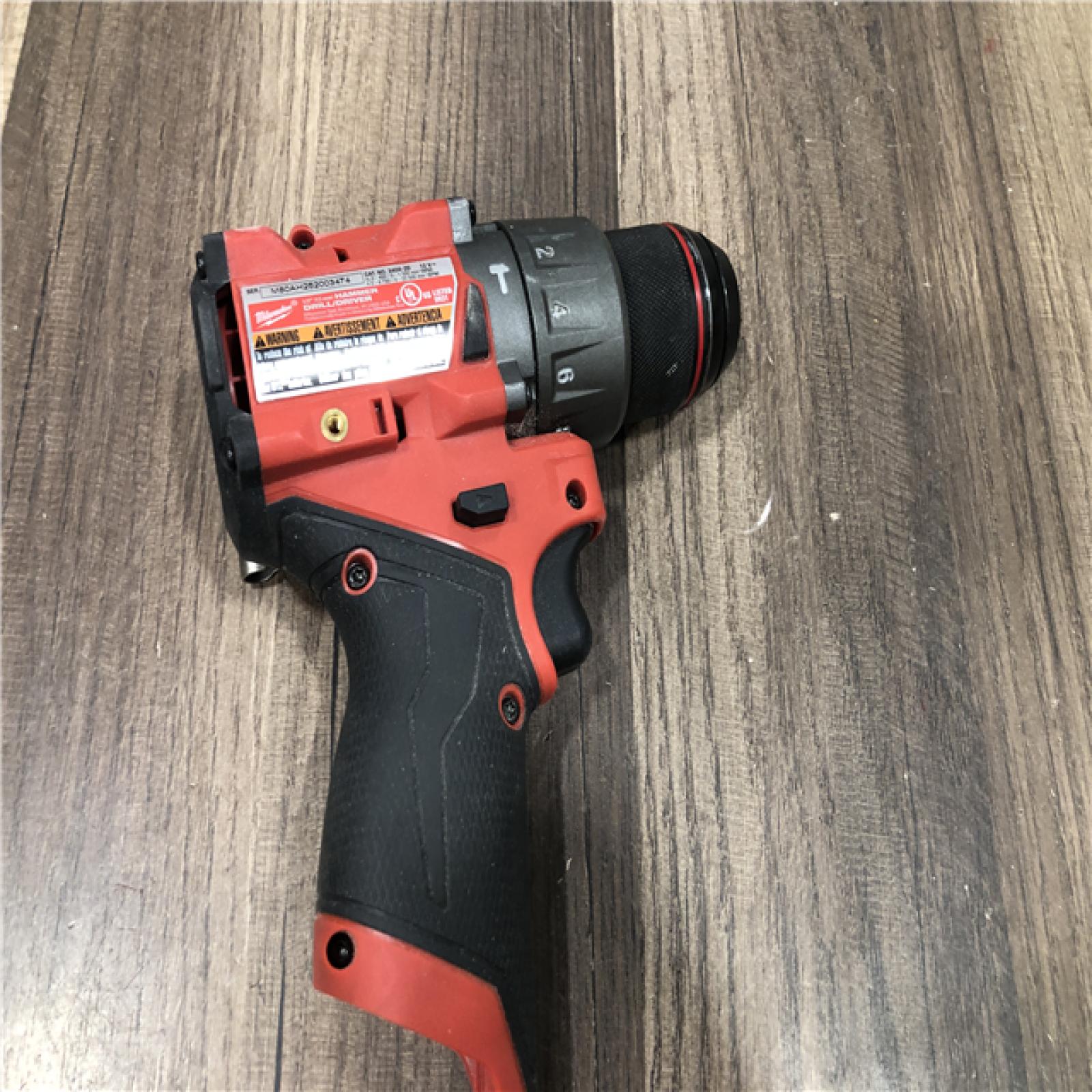 AS-IS Milwaukee  FUEL 12V Lithium-Ion Brushless Cordless 1/2 in. Hammer Drill (Tool-Only)