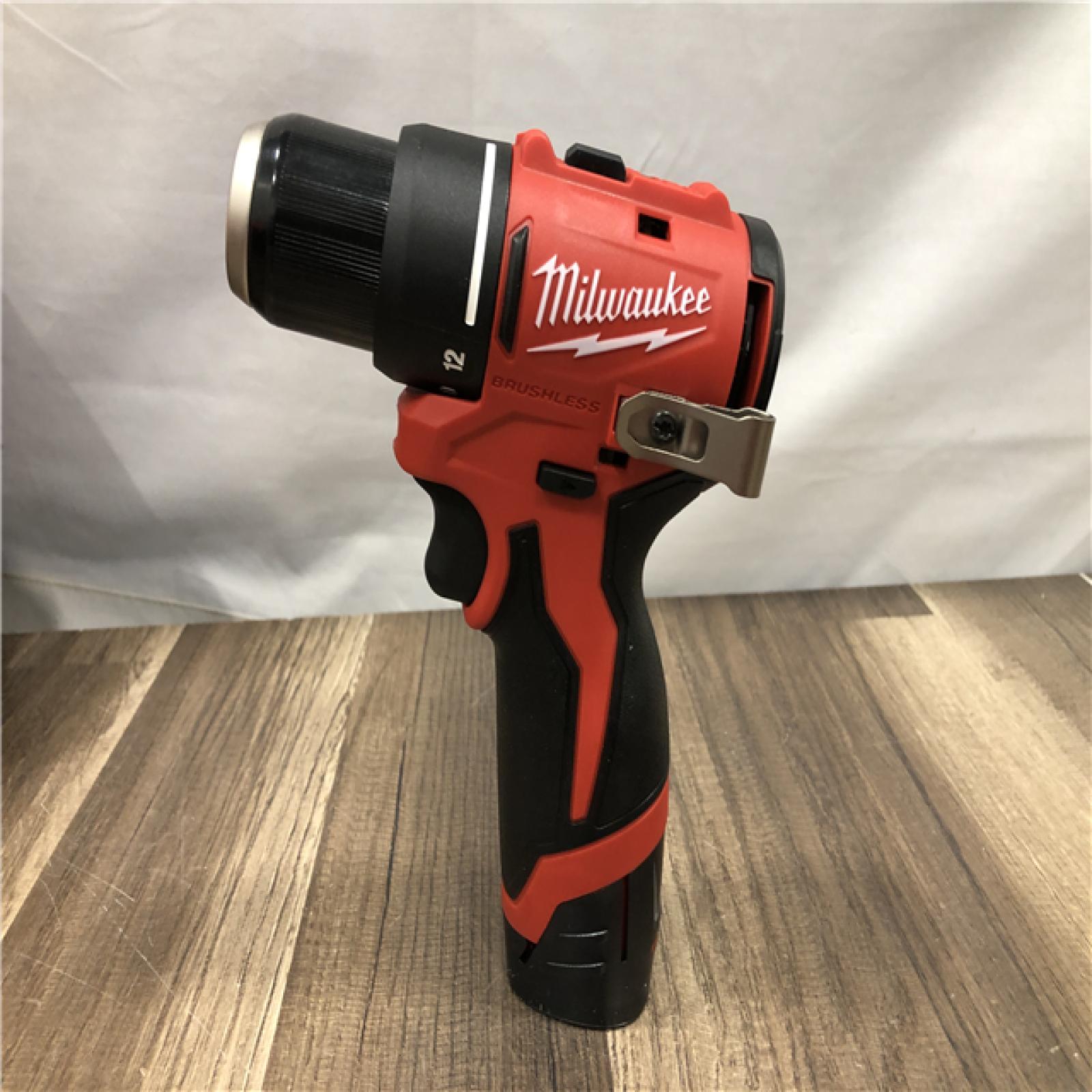 AS-IS Milwaukee 12V Lithium-Ion Brushless Cordless Subcompact Drill and Impact Driver Kit