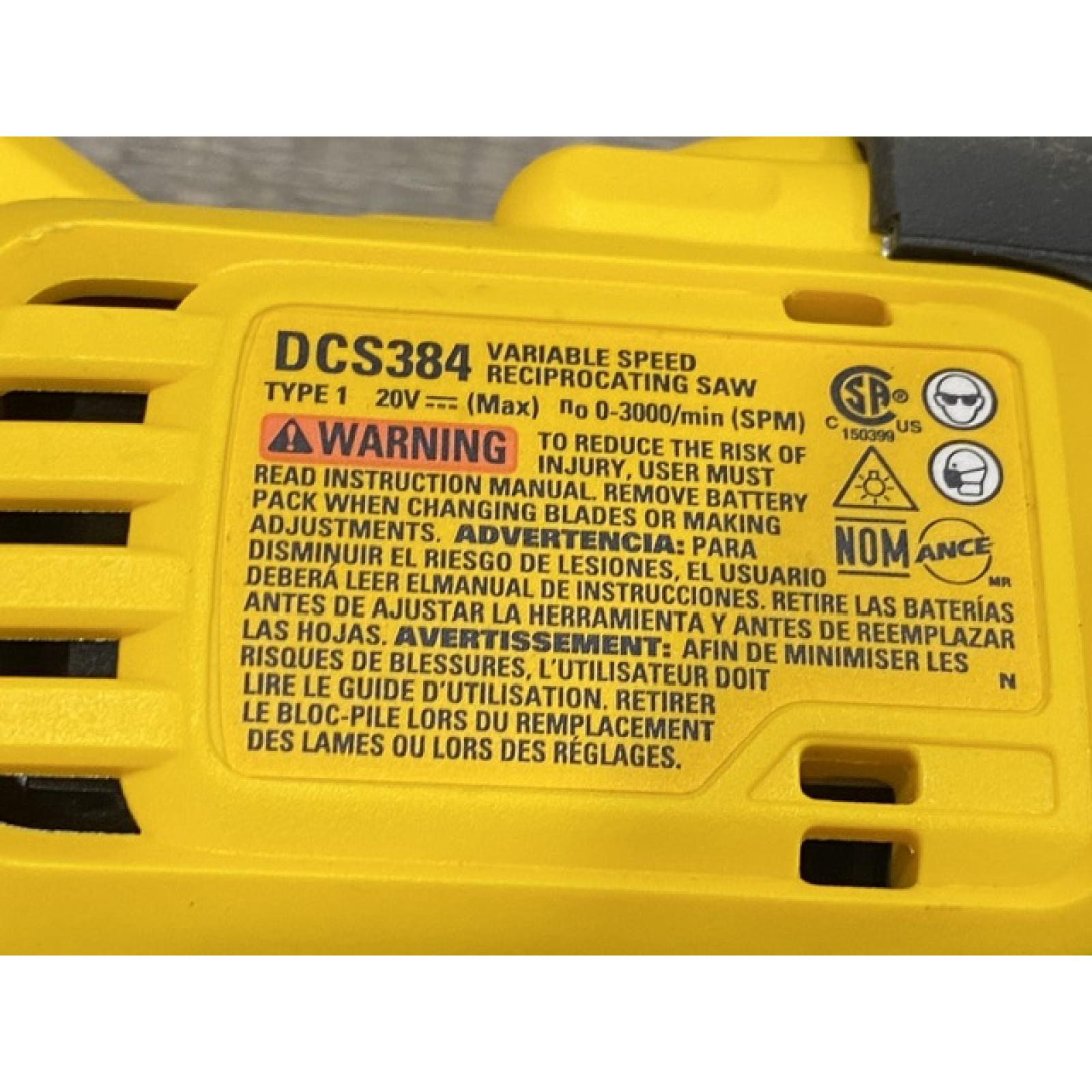 AS-IS DEWALT 20-Volt XR Cordless Reciprocating Saw (Tool Only)