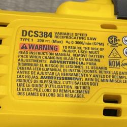 AS-IS DEWALT 20-Volt XR Cordless Reciprocating Saw (Tool Only)