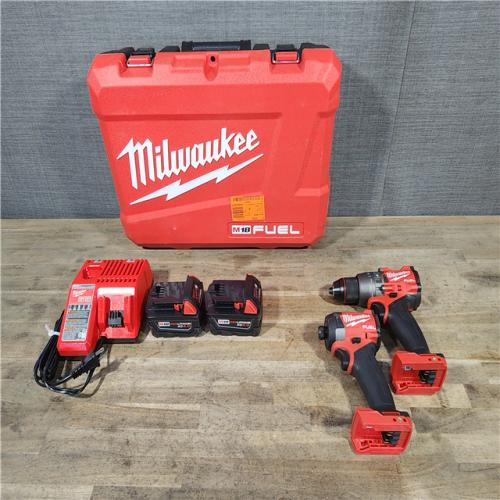 HOUSTON LOCATION - AS-IS MILWAUKEE FUEL 18V Lithium-Ion Brushless Cordless Hammer Drill and Impact Driver Combo Kit