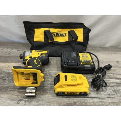 AS-IS DEWALT Atomic 20V Max Lithium-Ion Brushless Cordless Compact 1/4 in. Impact Driver Kit