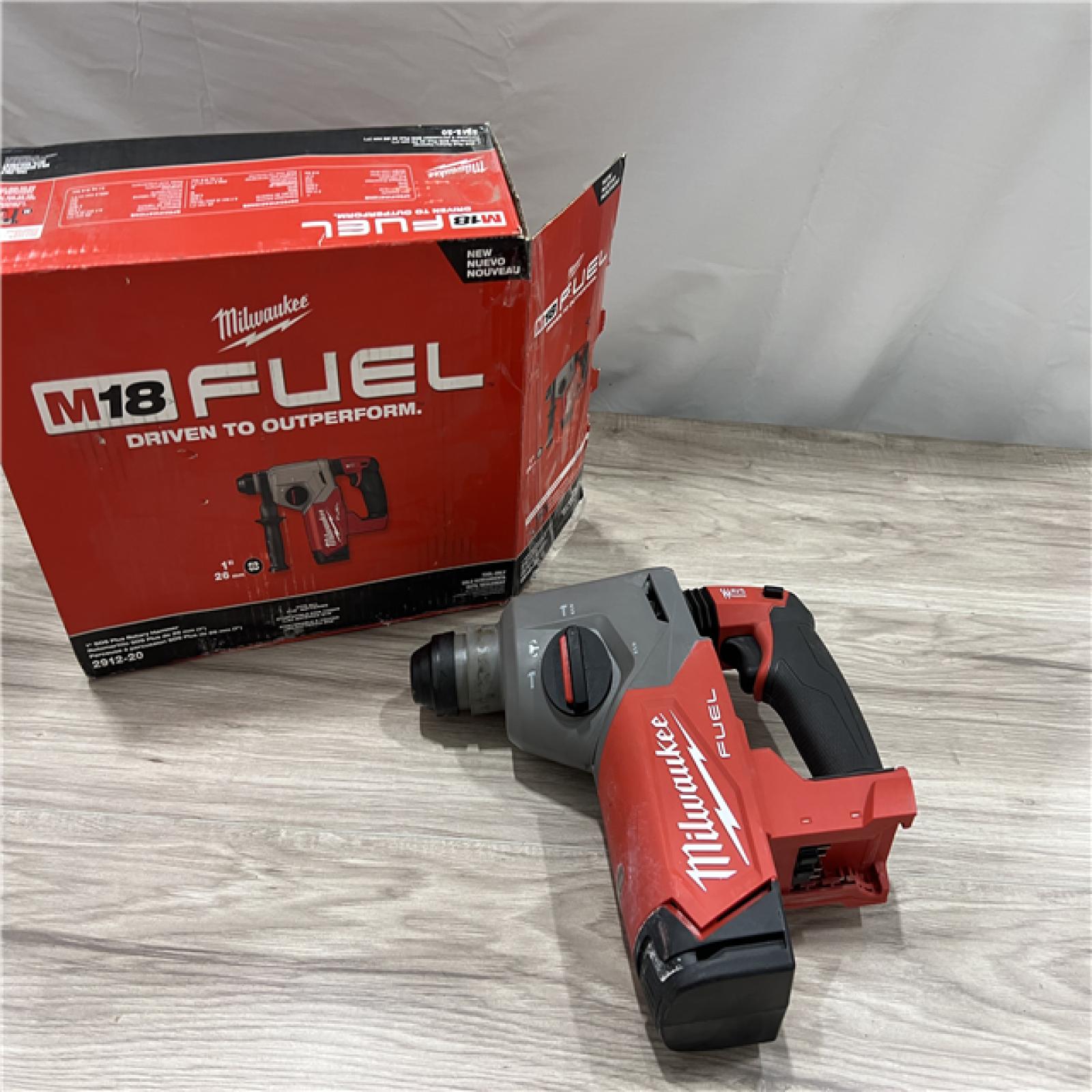 AS-IS Milwaukee  FUEL 18V Lithium-Ion Brushless Cordless 1 in. SDS-Plus Rotary Hammer (Tool-Only)