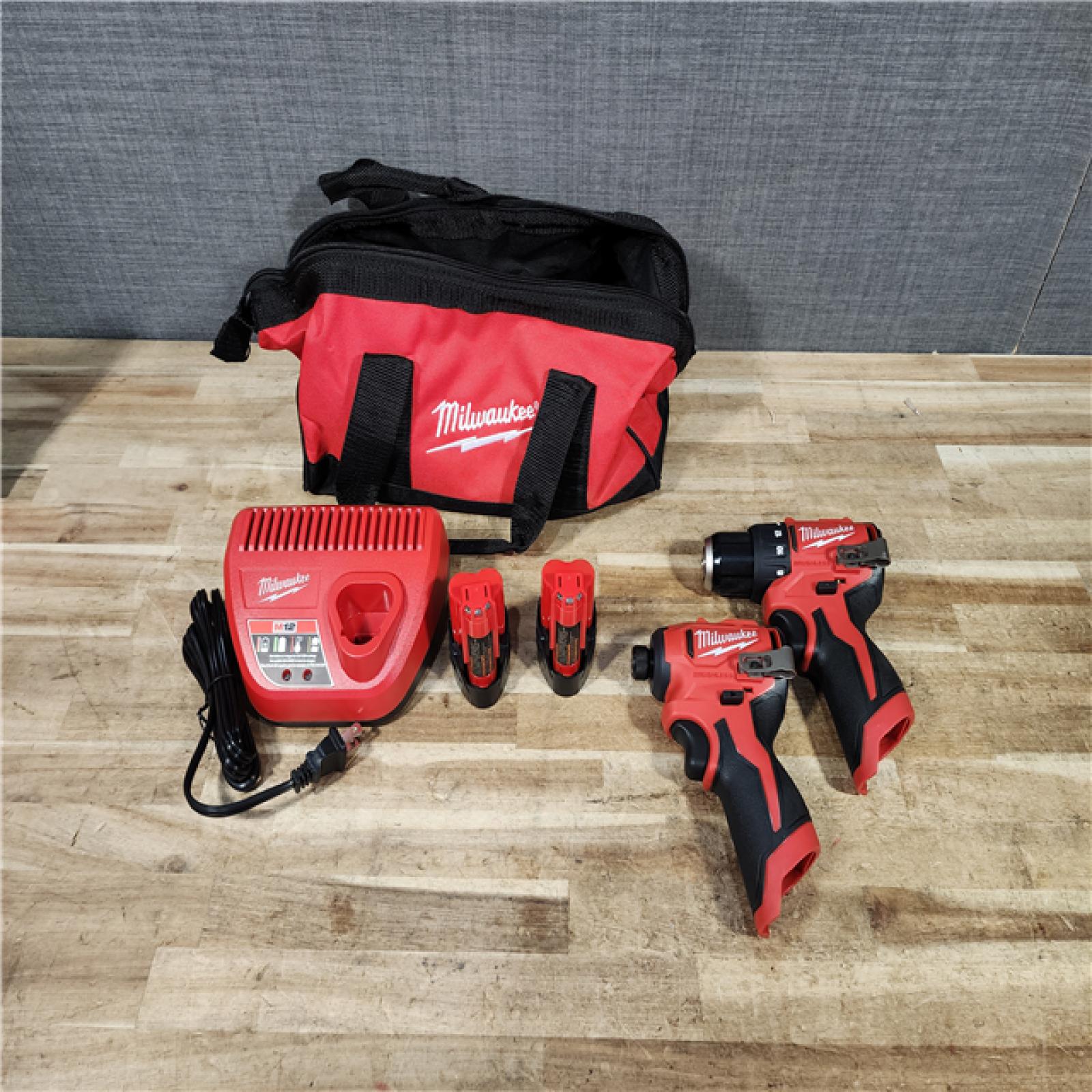HOUSTON LOCATION - AS - IS Milwaukee 12-Volt Lithium-Ion Brushless Cordless Subcompact Drill and Impact Driver Combo Kit