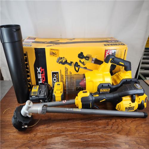 AS-IS DEWALT 60V MAX Brushless Cordless 17 in. String Trimmer and Leaf Blower Combo Kit