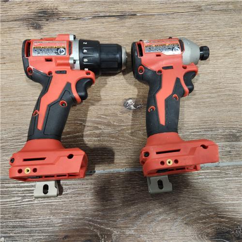 AS-IS Milwaukee 3692-22CT 18V M18 Lithium-Ion Compact Brushless Cordless 2-Tool Combo Kit with 1/2 Drill/Driver and 1/4 Hex Impact Driver 2.0 Ah