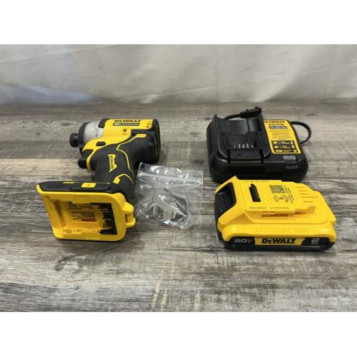 AS-IS DEWALT Atomic 20V Max Lithium-Ion Brushless Cordless Compact 1/4 in. Impact Driver Kit