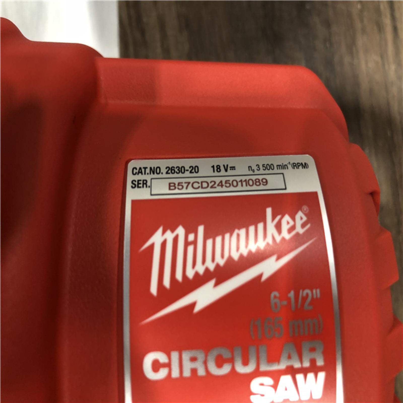 AS-IS Milwaukee 18V Lithium-Ion Cordless 6-1/2 in. Circular Saw (Tool-Only)