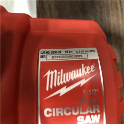 AS-IS Milwaukee 18V Lithium-Ion Cordless 6-1/2 in. Circular Saw (Tool-Only)