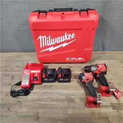 HOUSTON LOCATION - AS-IS MILWAUKEE FUEL 18V Lithium-Ion Brushless Cordless Hammer Drill and Impact Driver Combo Kit