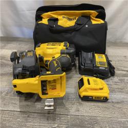 AS-IS DEWALT 20V MAX Lithium-Ion 15-Degree Electric Cordless Roofing Nailer Kit
