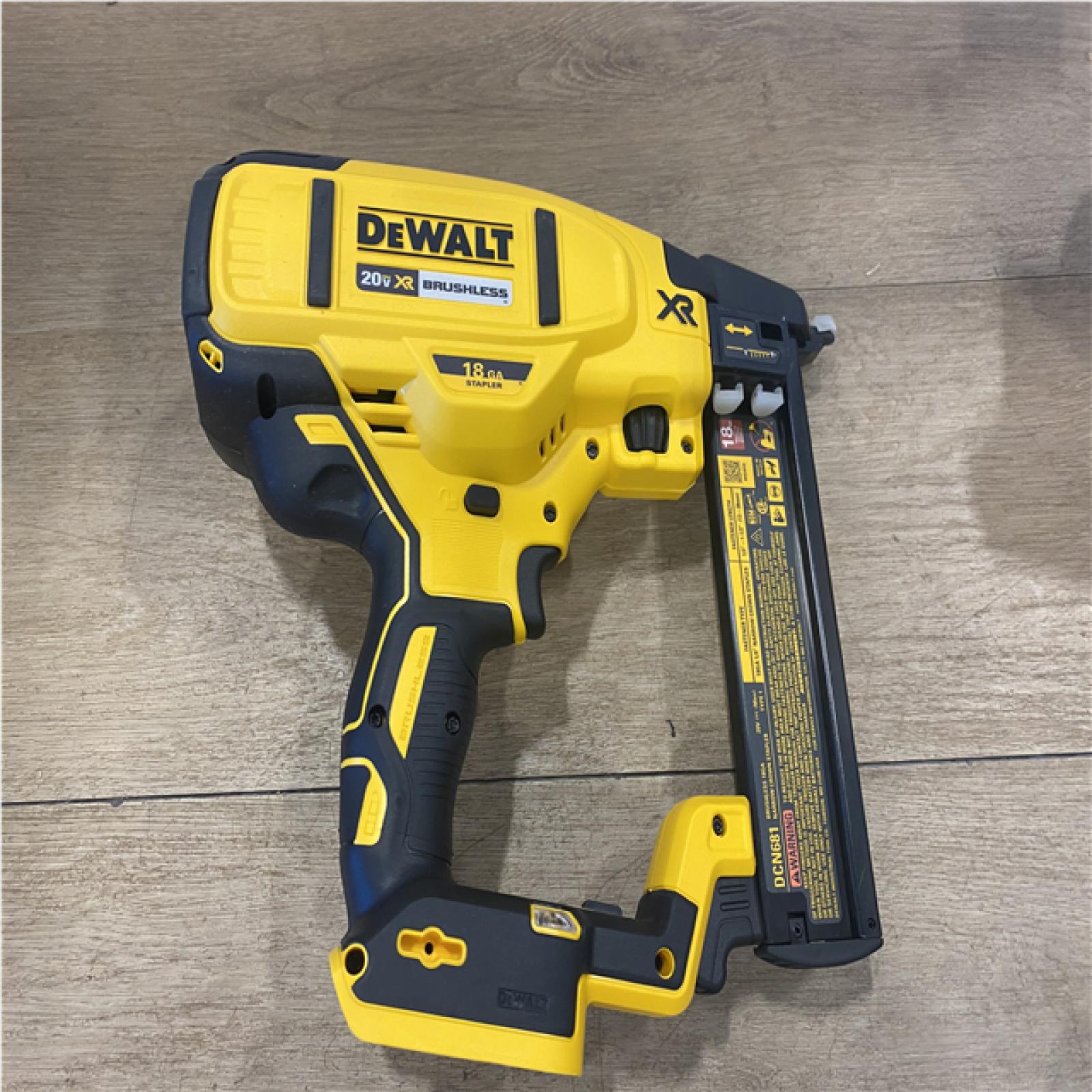 AS-IS DEWALT Cordless 18-Gauge Narrow Crown Stapler (Tool Only)
