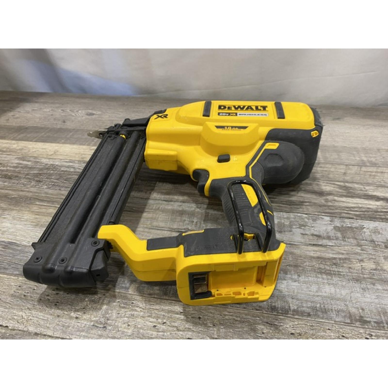 AS-IS DEWALT 20V MAX XR Lithium-Ion Electric Cordless 18-Gauge Brad Nailer (Tool Only)