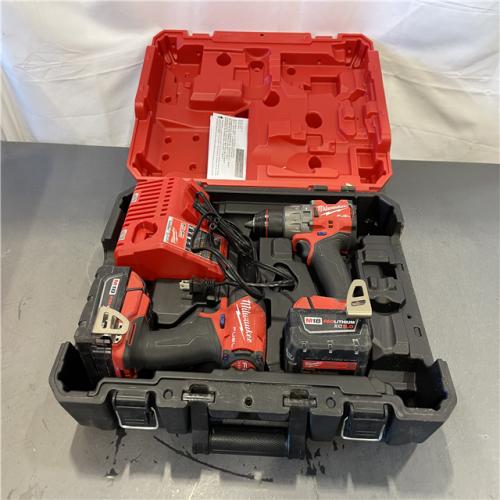 AS-IS- MILWAUKEE M18 FUEL 18V Lithium-Ion Brushless Cordless Hammer Drill and Impact Driver Combo Kit