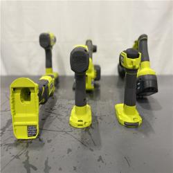 AS-IS- RYOBI ONE+ 18V Cordless 6-Tool Combo Kit with 1.5 Ah Battery  4.0 Ah Battery  and Charger