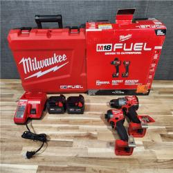 HOUSTON LOCATION - AS-IS (APPEARS LIKE NEW) Milwaukee  FUEL 18V Lithium-Ion Brushless Cordless Hammer Drill and Impact Driver Combo Kit