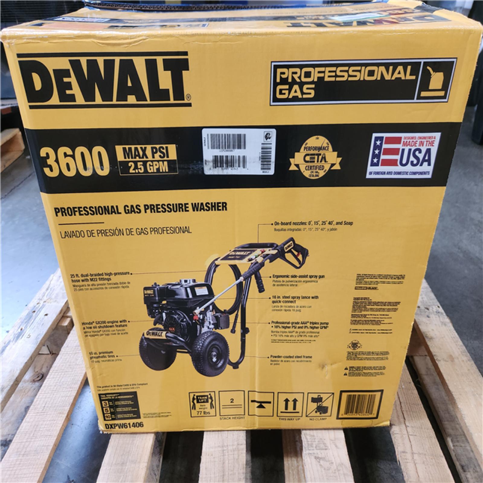 Phoenix NEW DEWALT 3600 PSI 2.5 GPM Cold Water Gas Professional Pressure Washer with HONDA GX200 Engine