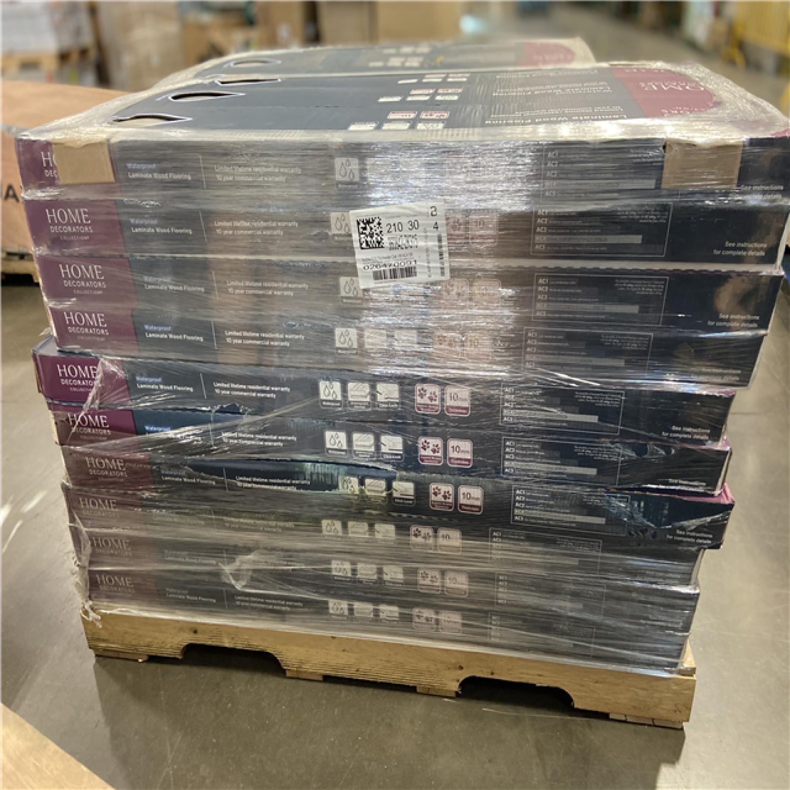 DALLAS LOCATION - Home Decorators Collection Rockwater Oak 10mm T X 8 in W Waterproof Laminate Flooring (18.60 sq. ft./case) 60 (CASES) 2 PALLETS