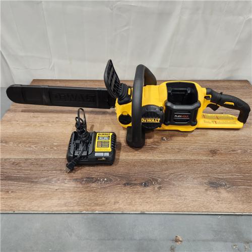 AS-IS DEWALT 60V MAX 16in. Brushless Battery Powered Chainsaw Kit with (1)  & Charger
