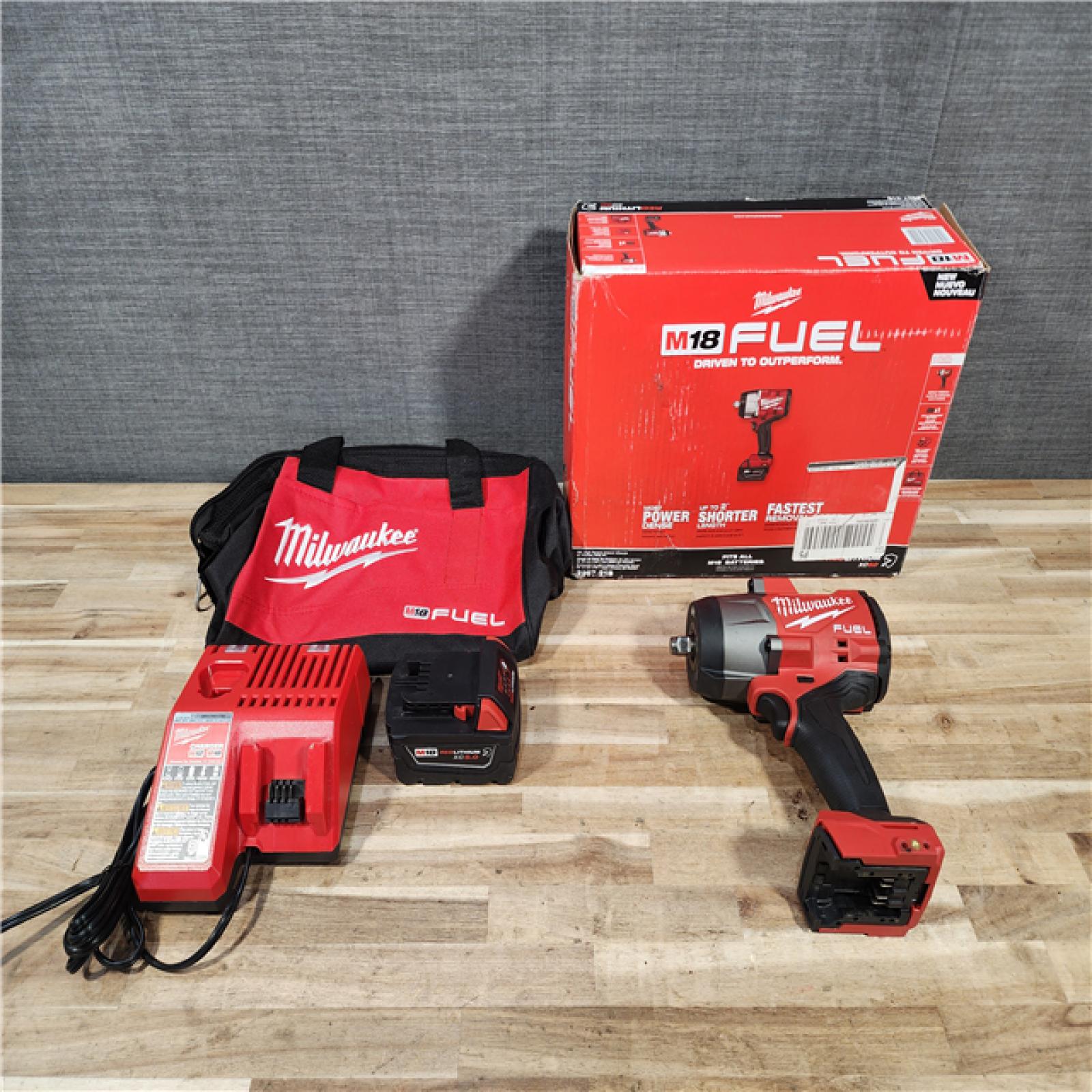 HOUSTON LOCATION - AS-IS Milwaukee FUEL 18V Lithium-Ion Brushless Cordless 1/2 in. Impact Wrench w/Friction Ring Kit