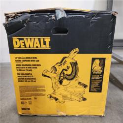 Phoenix Location NEWLY SEALED DEWALT 15 Amp Corded 12 in. Double Bevel Sliding Compound Miter Saw with XPS technology, Blade Wrench and Material Clamp