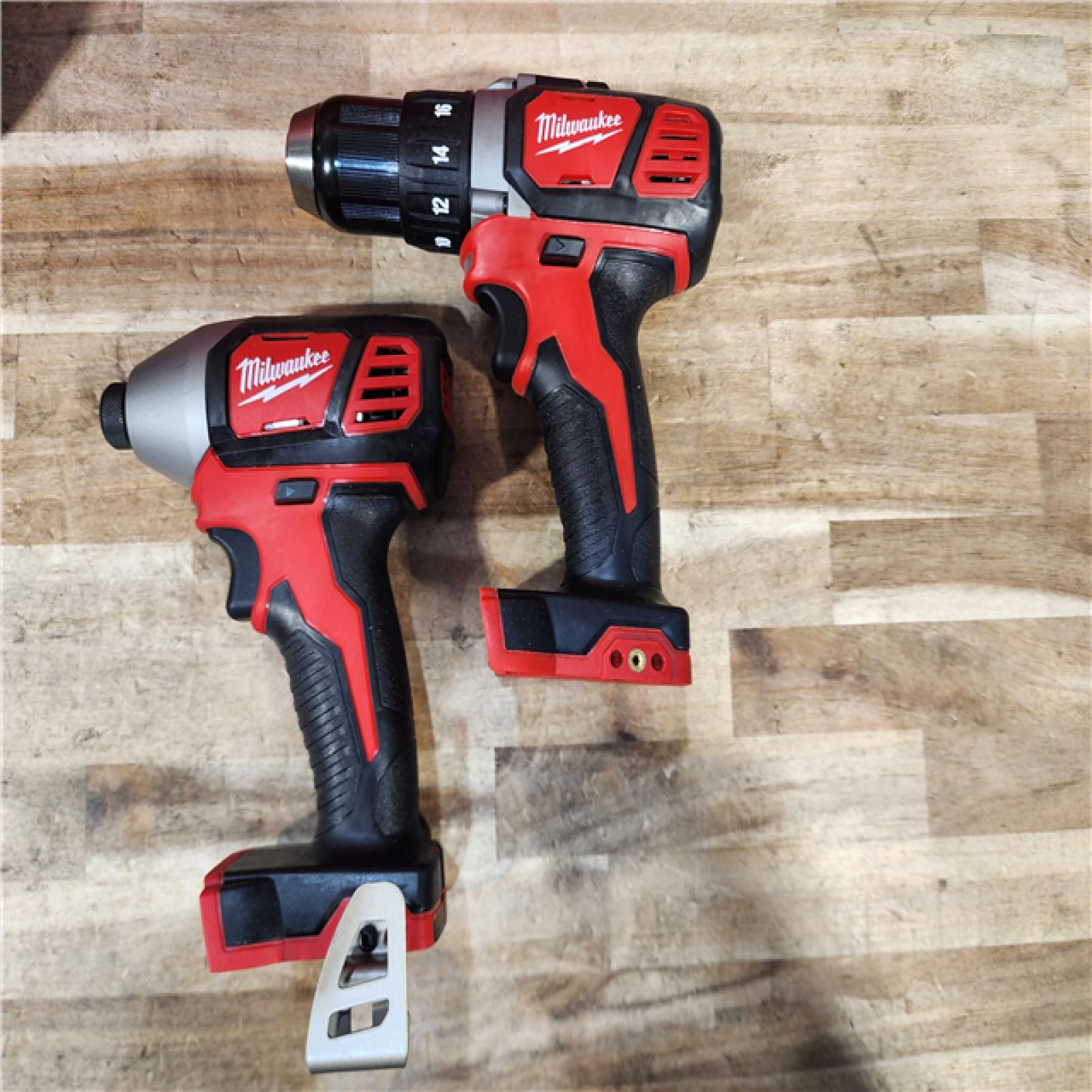 HOUSTON LOCATION - AS-IS Milwaukee 18V Lithium-Ion Cordless Drill Driver/Impact Driver Combo Kit