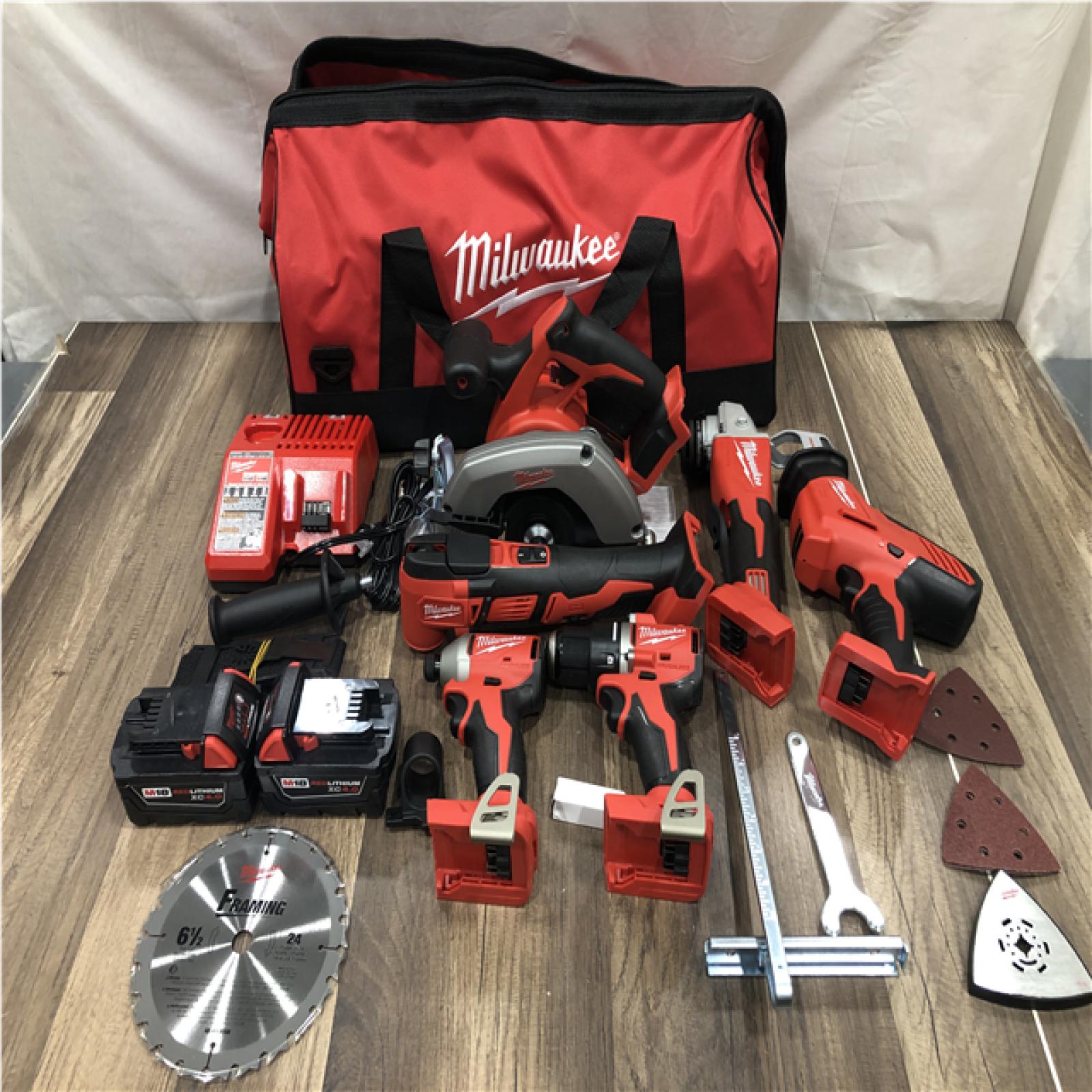 AS-IS Milwaukee 18-Volt Lithium-Ion Cordless (8-Tool) Combo Kit