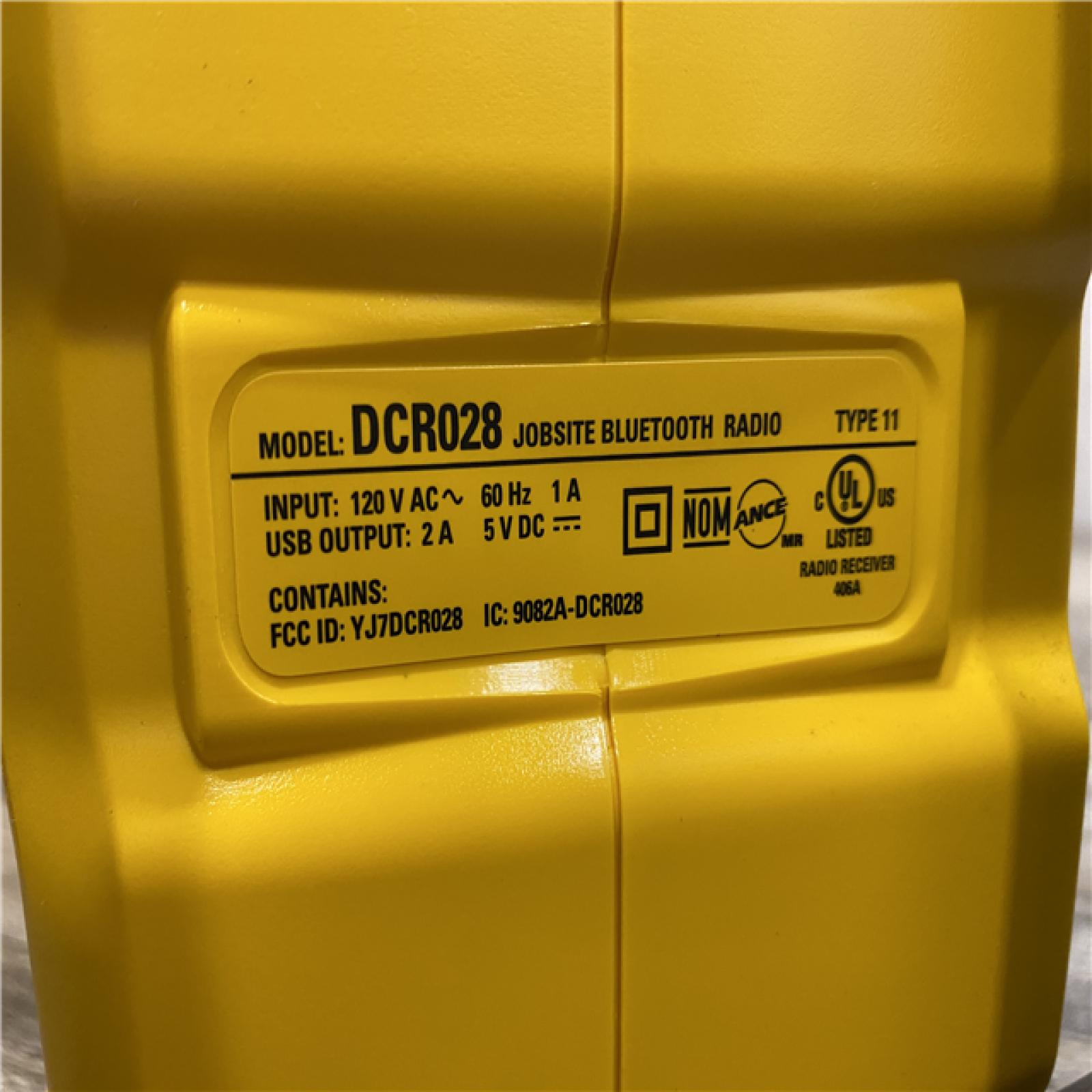 AS-IS DEWALT 20V MAX Compact Cordless Bluetooth Radio (Tool Only)