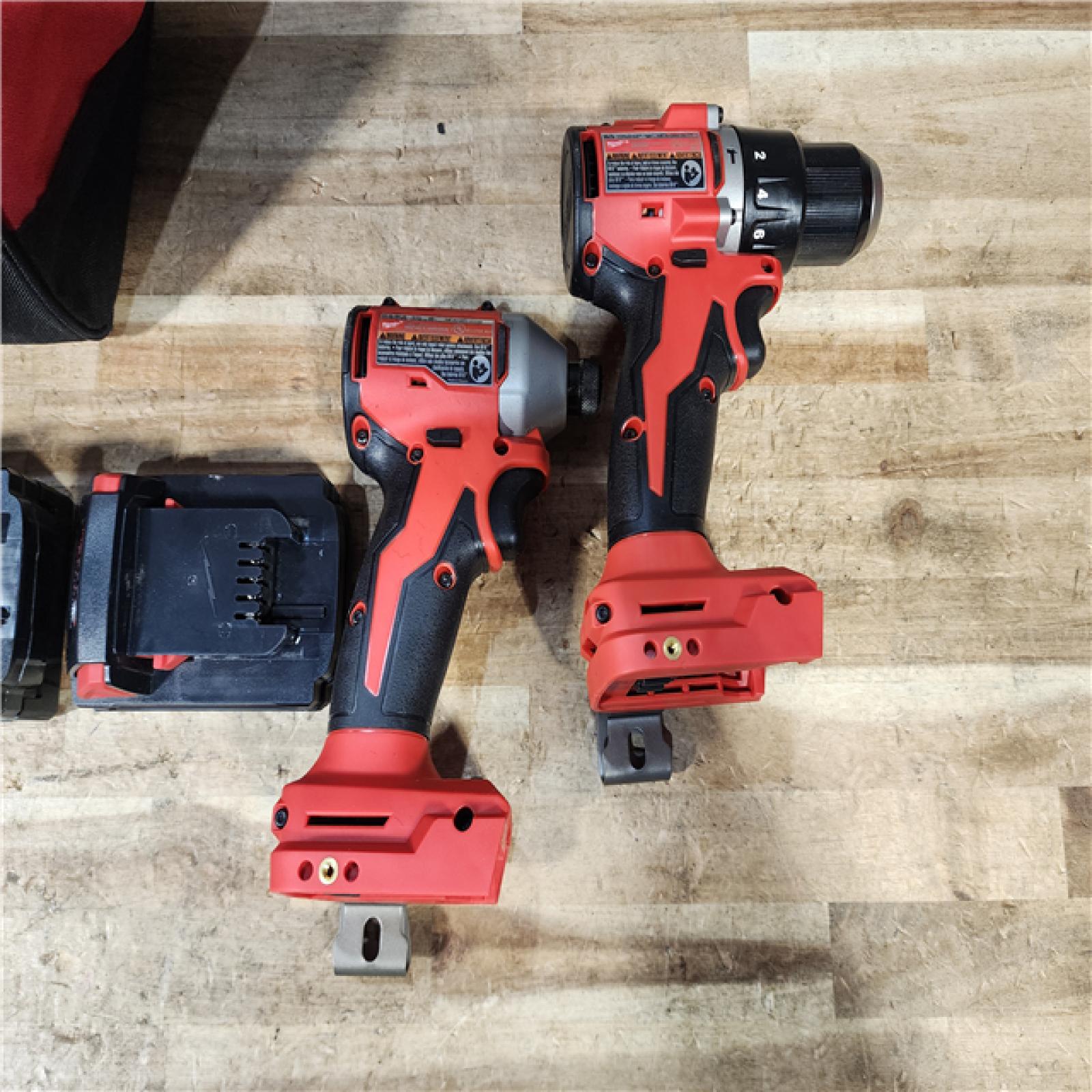 HOUSTON LOCATION - AS - IS Milwaukee 18-Volt Lithium-Ion Brushless Cordless Compact Hammer Drill/Impact Combo Kit