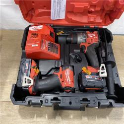 AS-IS Milwaukee FUEL 18V Lithium-Ion Brushless Cordless Hammer Drill and Impact Driver Combo Kit
