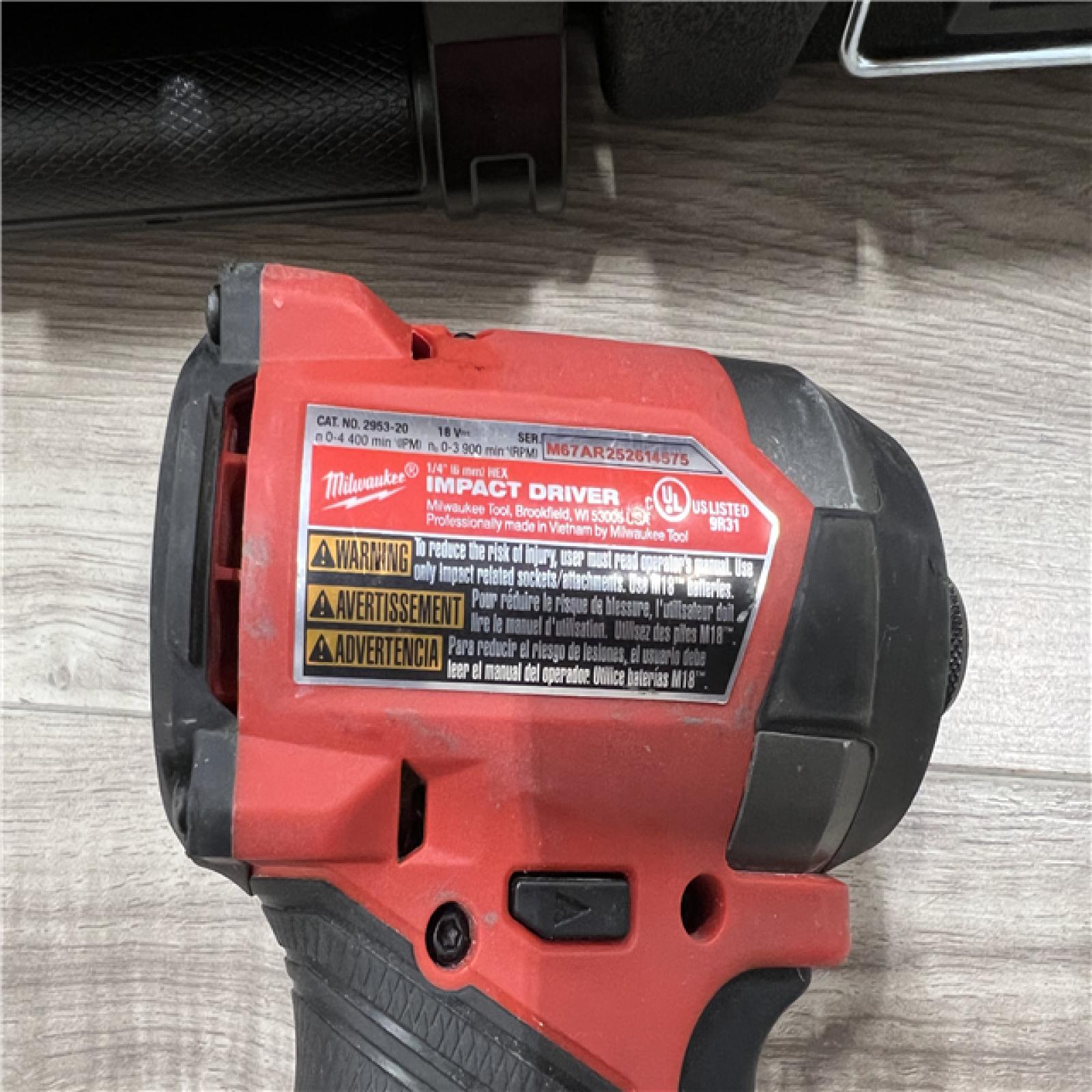 AS-IS Milwaukee FUEL 18V Lithium-Ion Brushless Cordless Hammer Drill and Impact Driver Combo Kit