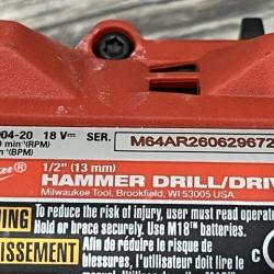 AS-IS Milwaukee FUEL 18V Lithium-Ion Brushless Cordless 1/2 in. Hammer Drill/Driver (Tool-Only)