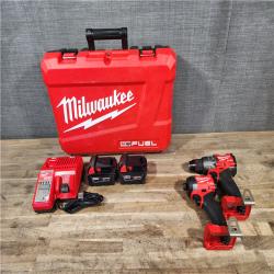 HOUSTON LOCATION - AS-IS Milwaukee FUEL 18V Lithium-Ion Brushless Cordless Hammer Drill and Impact Driver Combo Kit