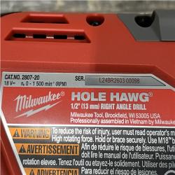 AS-IS Milwaukee FUEL GEN II 18V Lithium-Ion Brushless Cordless 1/2 in. Hole Hawg Right Angle Drill (Tool-Only)
