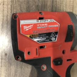 AS-IS Milwaukee M12 FUEL 12-Volt Lithium-Ion Brushless Cordless 1/4 in. Hex Impact Driver (Tool-Only)