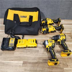 HOUSTON LOCATION - AS - IS DEWALT ATOMIC 20-Volt Lithium-Ion Cordless Brushless (4-Tool) Combo Kit