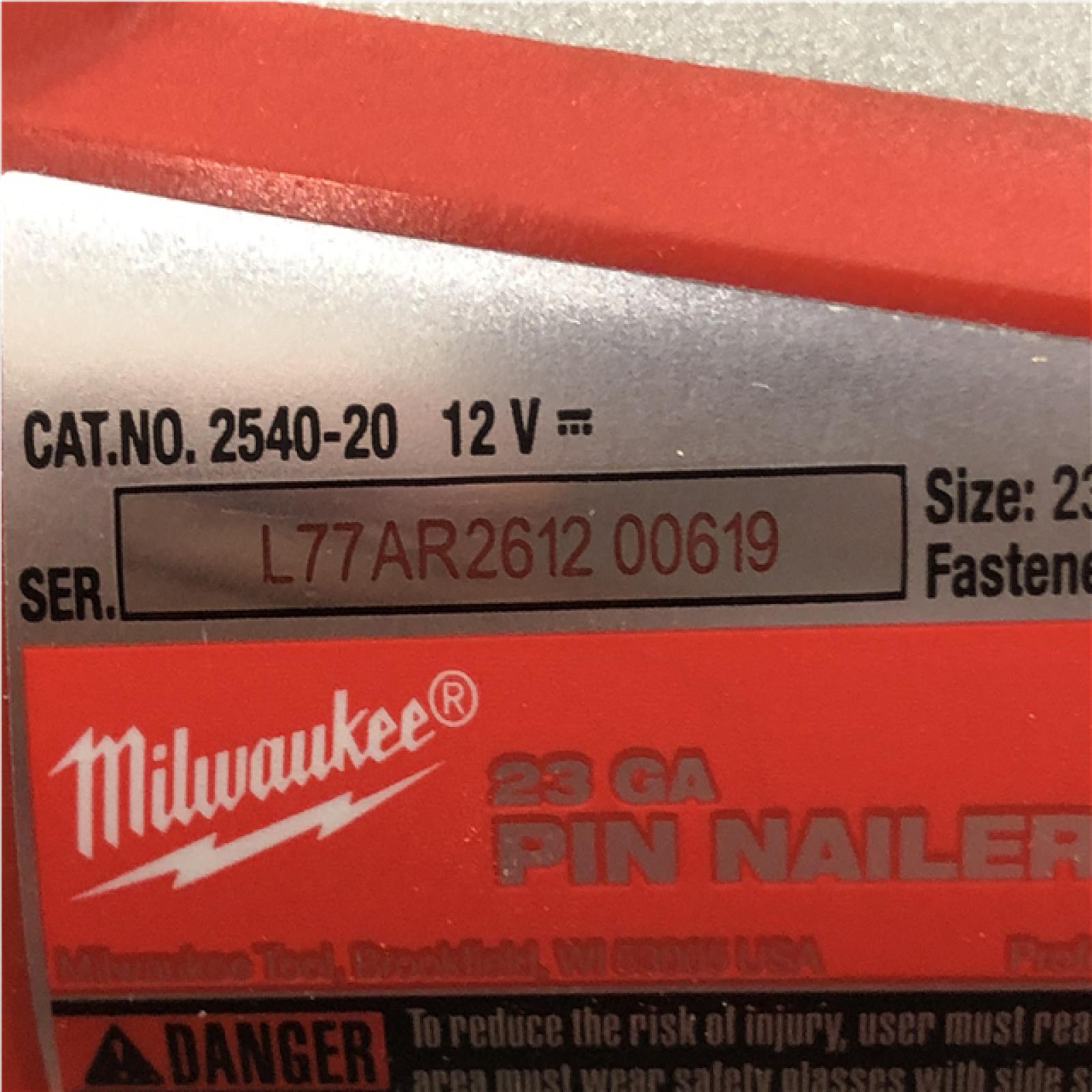 AS-IS Milwaukee 12-Volt 23-Gauge Lithium-Ion Cordless Pin Nailer (Tool-Only)