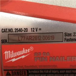 AS-IS Milwaukee 12-Volt 23-Gauge Lithium-Ion Cordless Pin Nailer (Tool-Only)