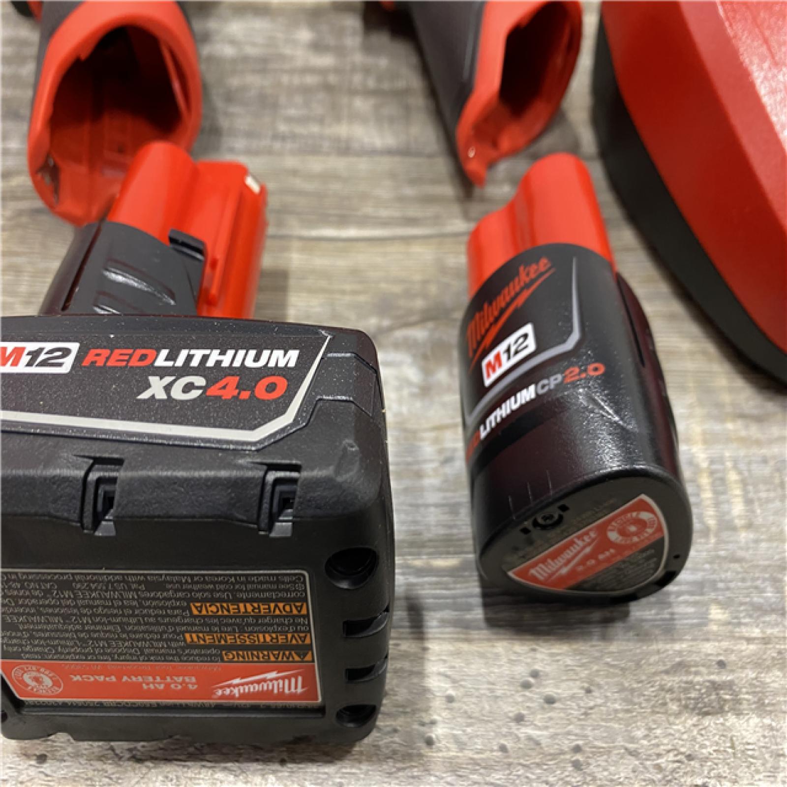 AS-IS Milwaukee FUEL 12-Volt Lithium-Ion Brushless Cordless Hammer Drill and Impact Driver Combo Kit