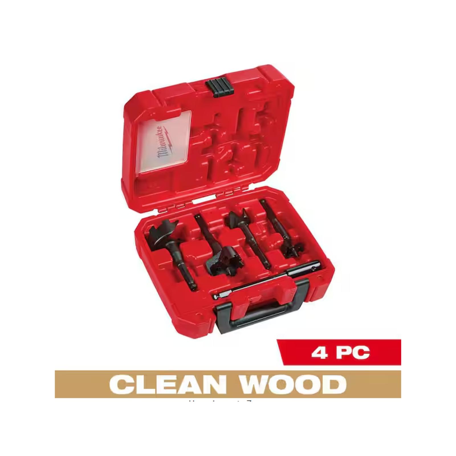 NEW! - Milwaukee Selfeed High-Speed Steel Wood Boring Bit Set (4-Piece)