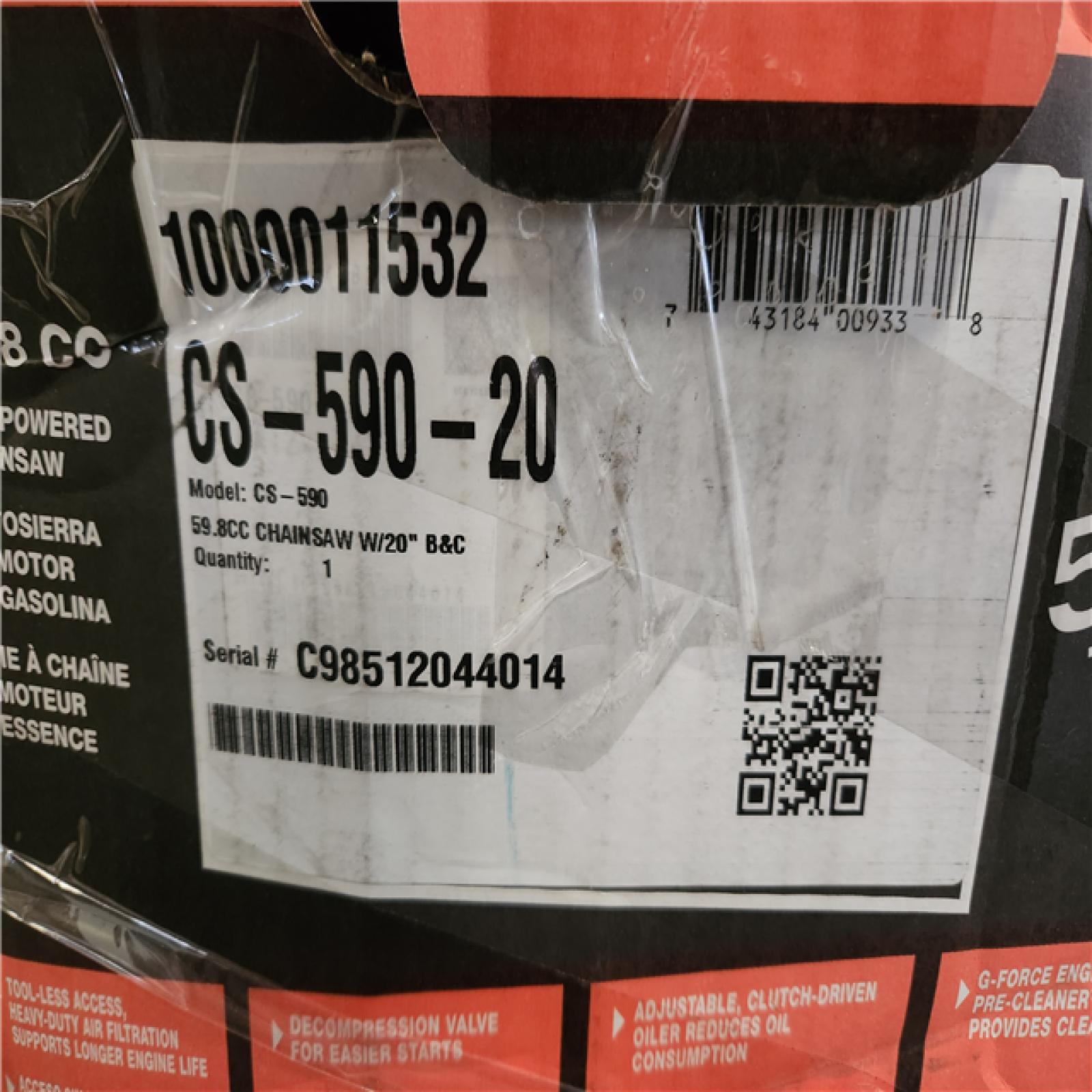 Phoenix NEW ECHO 20 in. 59.8 cc Gas 2-Stroke Rear Handle Timber Wolf Chainsaw