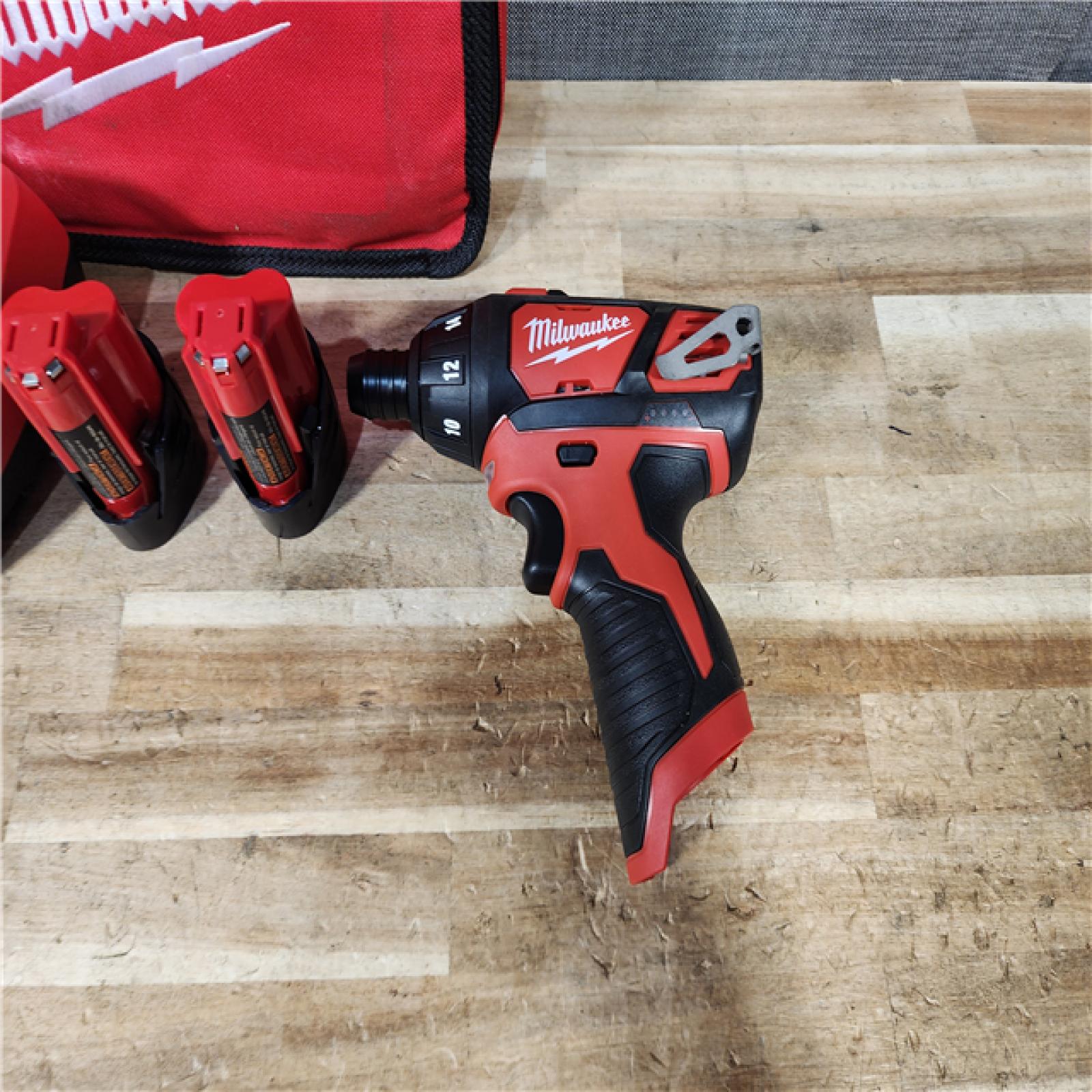 HOUSTON LOCATION - AS - IS Milwaukee 12V Lithium-Ion Cordless 1/4 in. Hex Screwdriver Kit