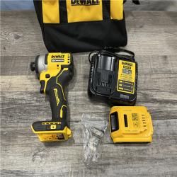 AS-IS DEWALT Atomic 20V Max Lithium-Ion Brushless Cordless Compact 1/4 in. Impact Driver Kit