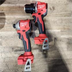 HOUSTON LOCATION - AS-IS M18 18-Volt Lithium-Ion Brushless Cordless Compact Hammer Drill/Impact Combo Kit (2-Tool) with (2) Batteries  Bag