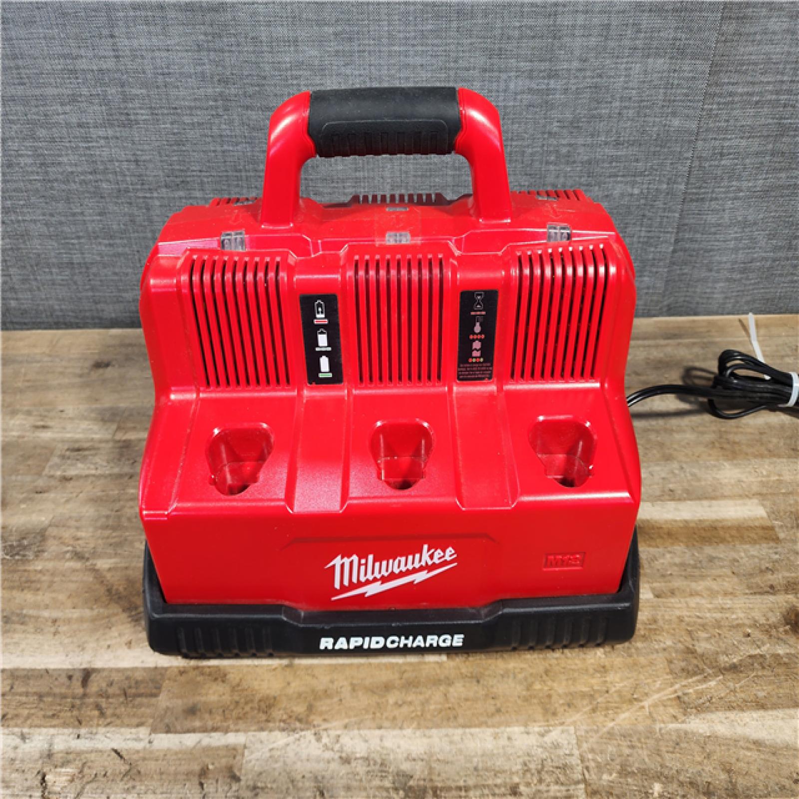 HOUSTON LOCATION - AS-IS Milwaukee 12-Volt/18-Volt Lithium-Ion Multi-Voltage 6-Port Sequential Rapid Battery Charger